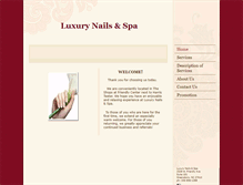 Tablet Screenshot of luxurynailsspa.biz